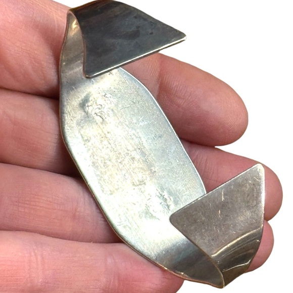 Vintage Navajo Native American sterling 925 Turquoise Silver cuff Bracelet - Picture 3 of 4